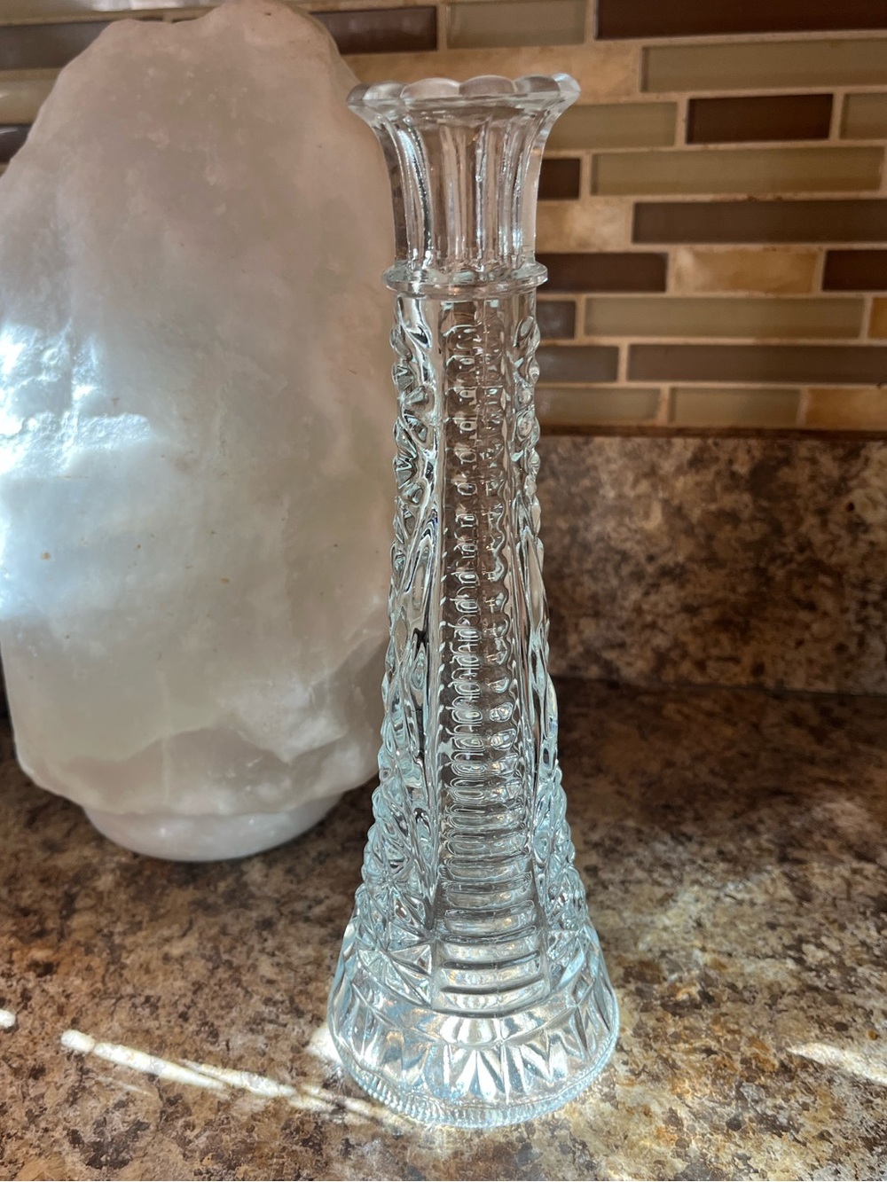 Vintage Clear Glass 9” Bud Vases Set of 3 - Picture 9 of 12